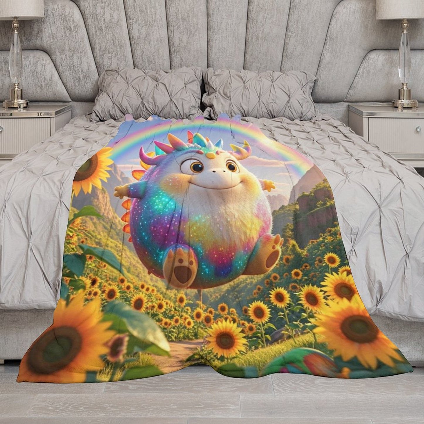 Blanket Cover Warm And Cozy Foot Bath Luxury Flannel Blanket with Cute Colorful Pattern Or Sofa Living Room Blanket